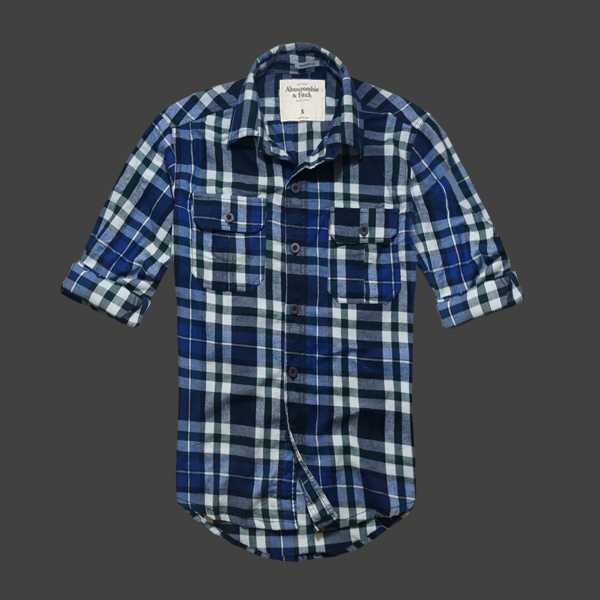 Abercrombie Fitch Hombres Plaid Camisa AF6969